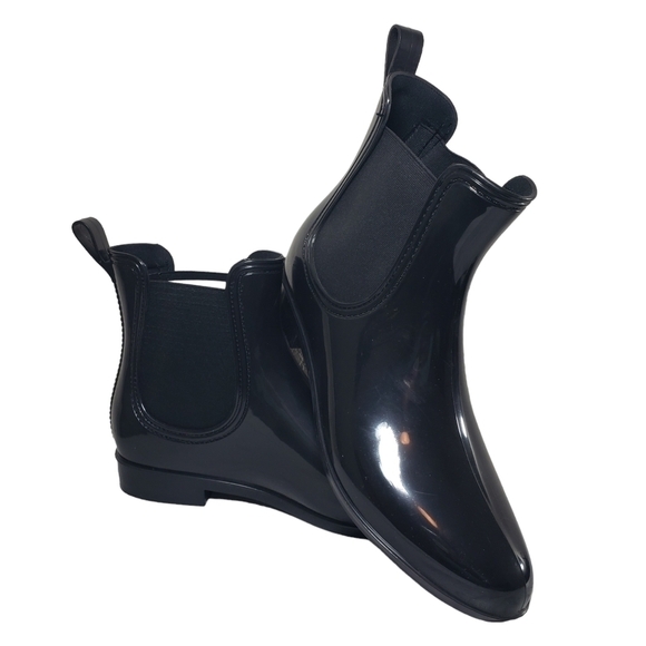 INC International Concepts Raelyn Black Pull On Ankle Rain Boots Sz 11M - Picture 3 of 11